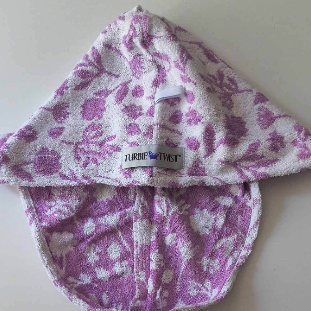 New Turbie Twist Lavender Floral Hair Towel